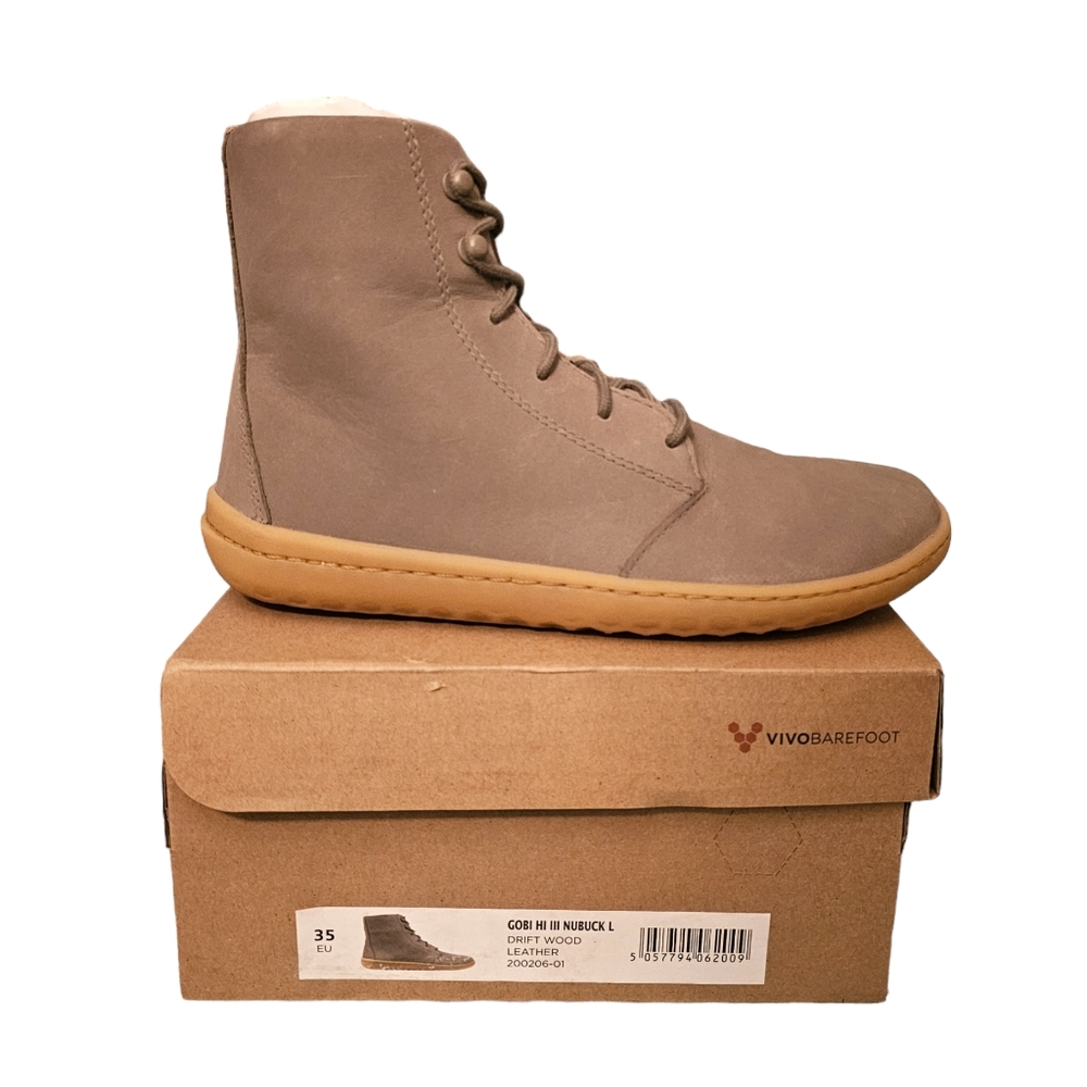 VIVOBAREFOOT Gobi Hi III Nubuck EU 35 Womens Size 5.5